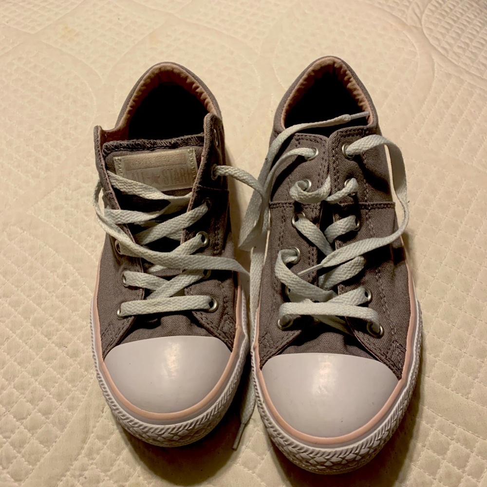 Converse sneakers with light pink trim